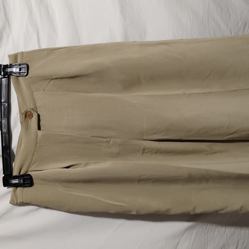 (D-17) NWOT Ann May Silk Trousers Sz.12 Small Ink Pen Mark See Picture